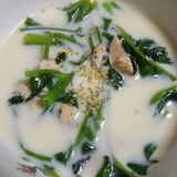 空芯菜とツナの豆乳スープ(^^)